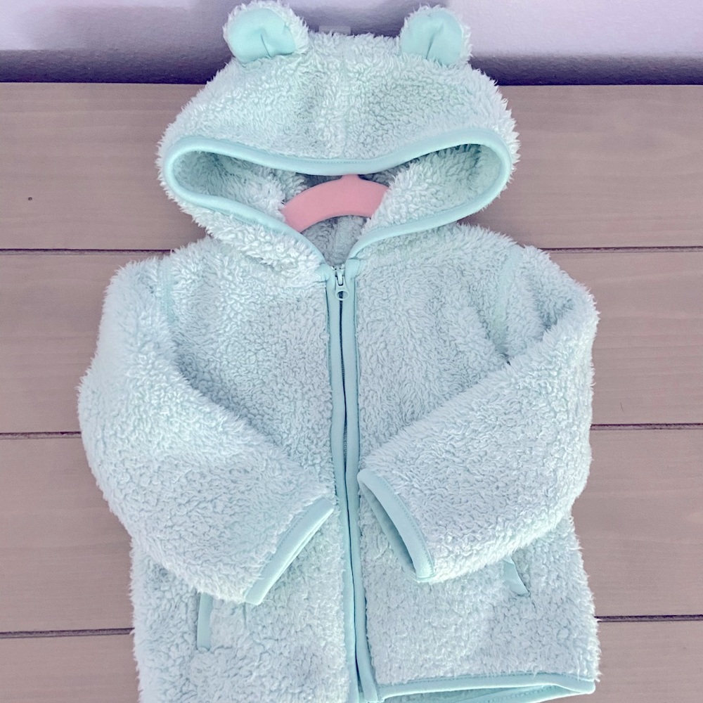 Blue Furry Teddy Jacket